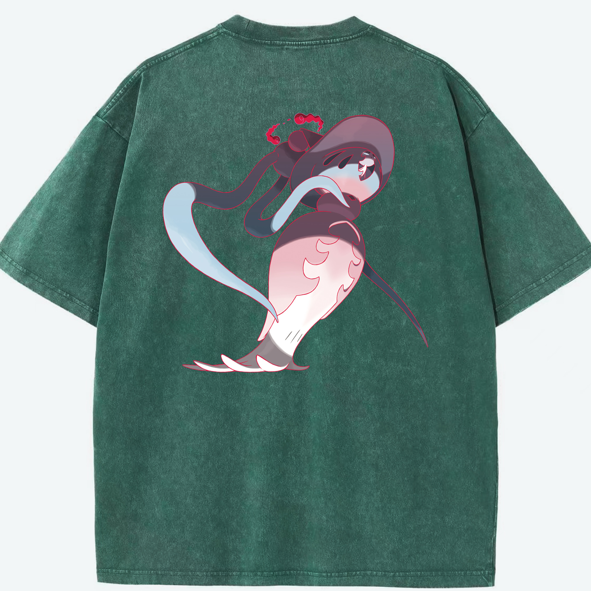 （画像用） ポケットモンスター Pokémon 綿100% ヴィンテージ風 半袖Tシャツ（背面プリント）
